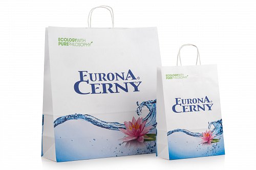 Eco paper bags with twisted handles