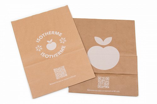 Brown paper bags with custom printing