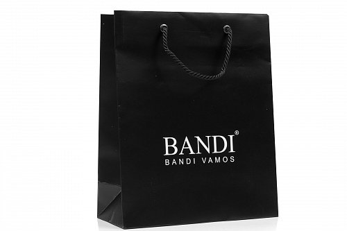 Luxury paper shopping bag with a cotton handle