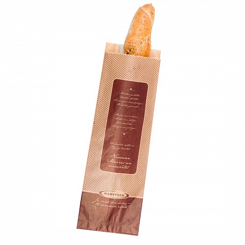 Brown recyclable flat vending paper bags