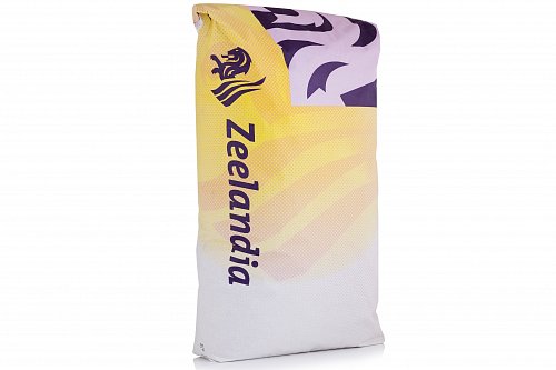 Printed paper valve sacks for loose foodstuff