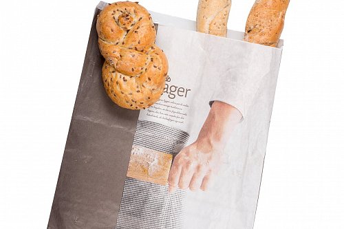 White paper bag for pastries
